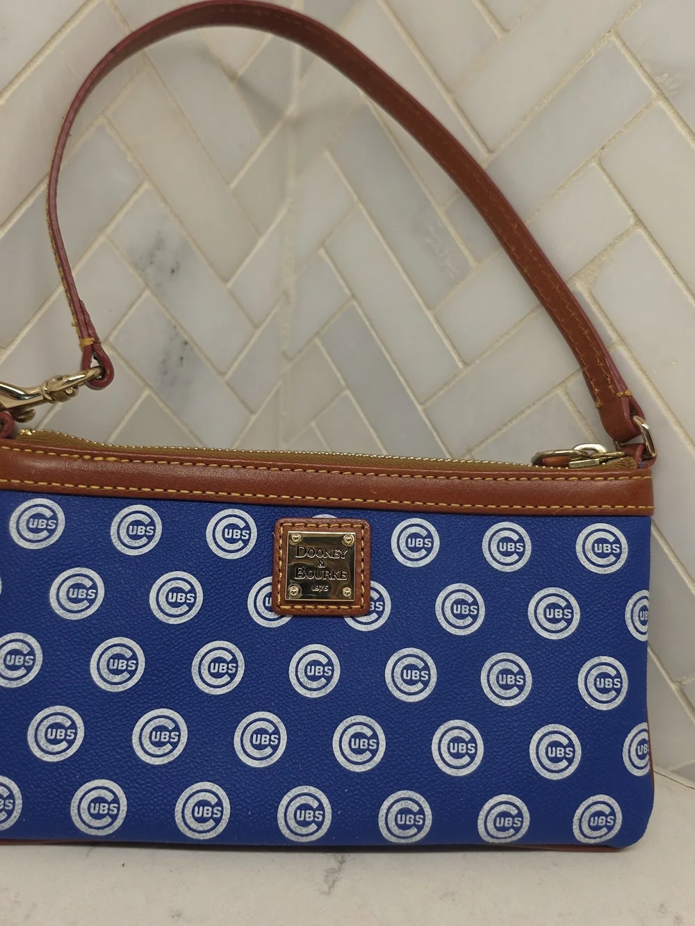 Dooney & Bourke Chicago Cubs 2016 World Series Champions Blue Purse/Wristlet Bag